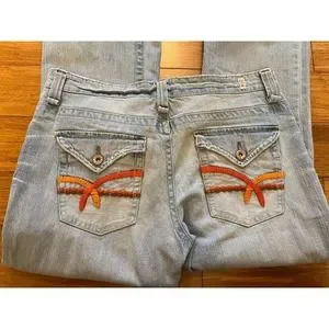 Bongo Fabulous Flare Let Me‎ Be Light Wash (RARE) Juniors Jeans Size 13 Y2K 90s